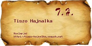 Tiszo Hajnalka névjegykártya